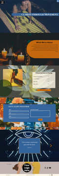 Desktop preview of a modern Showit website template featuring a streamlined scrolling experience for yoga studios, meditation instructors, wellness coaches, Pilates businesses, and holistic brands.